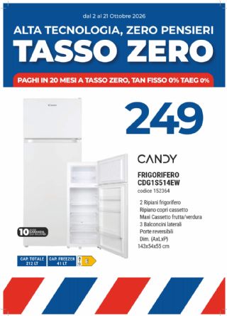 FRIGO CANDY CDG1S514EW